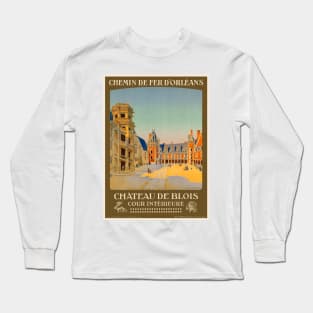 Château de Blois France Vintage Poster 1928 Long Sleeve T-Shirt